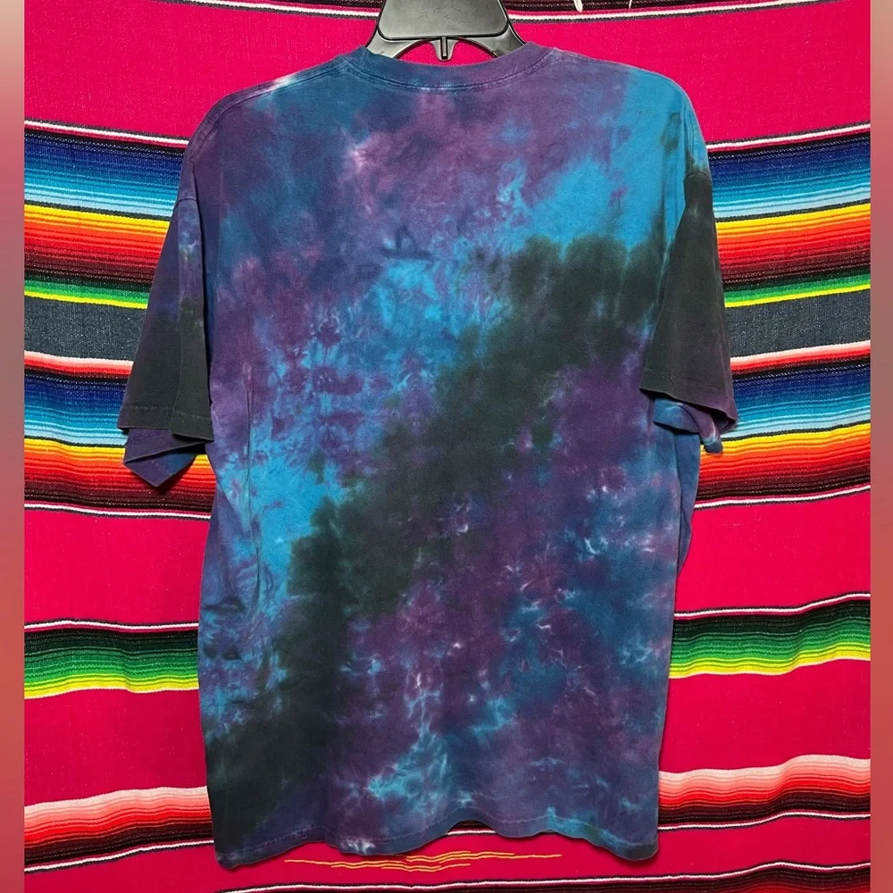 Liquid Blue Alice in Wonderland Silhouette Tie-Dye T-Shirt Cheshire Cat Size XL - Picture 4 of 4